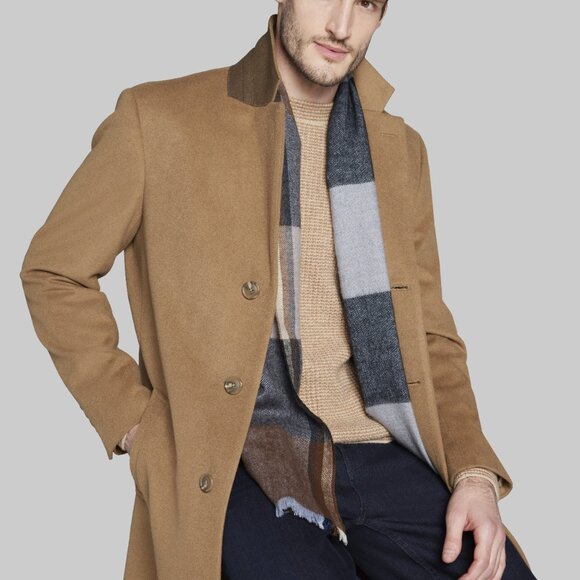 NEW Jos. A. Bank Camel Wool Blend Traditional Fit Top Coat 42R - Picture 2 of 9
